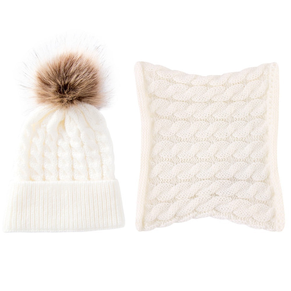 Knitted Cap and Scarf set