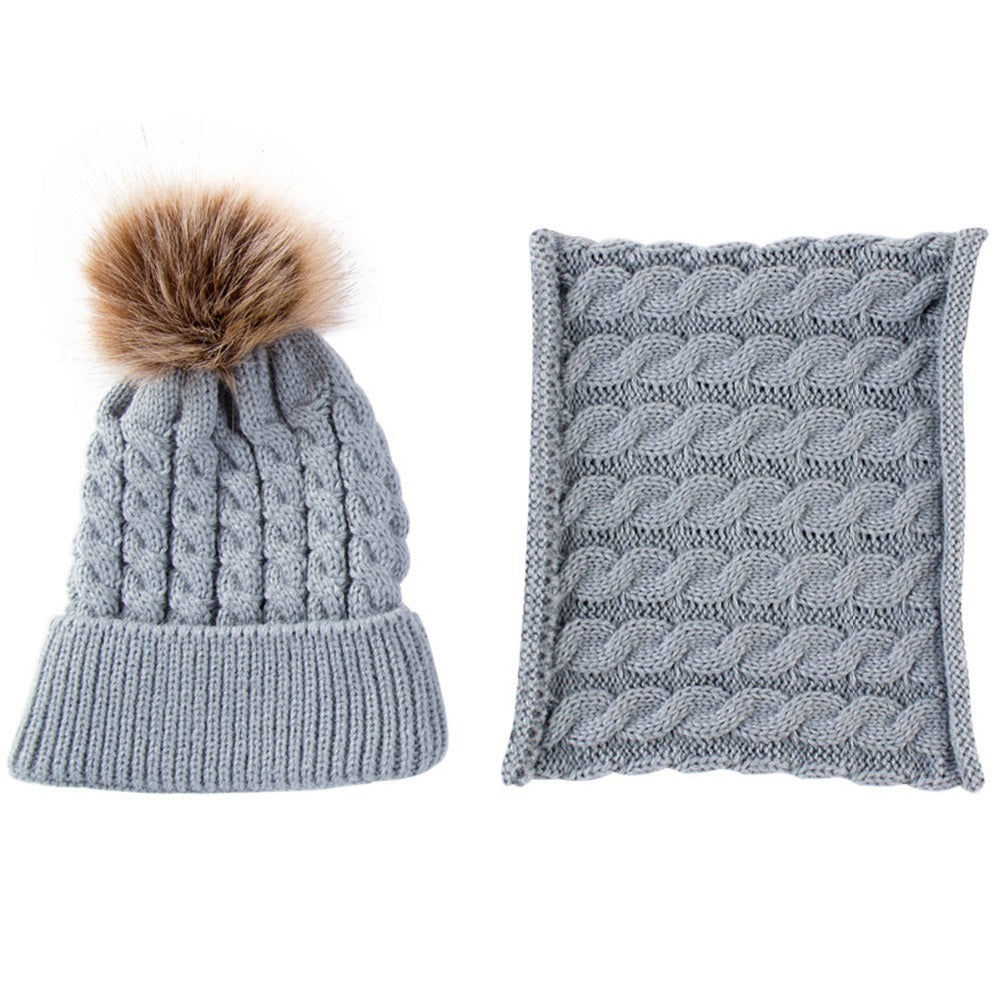 Knitted Cap and Scarf set