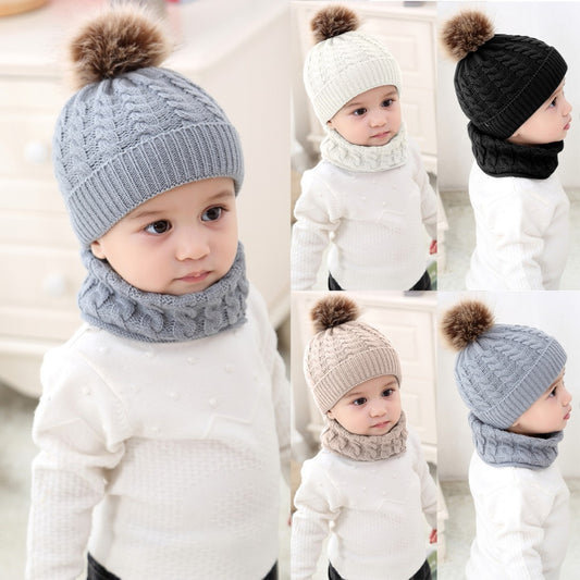 Knitted Cap and Scarf set