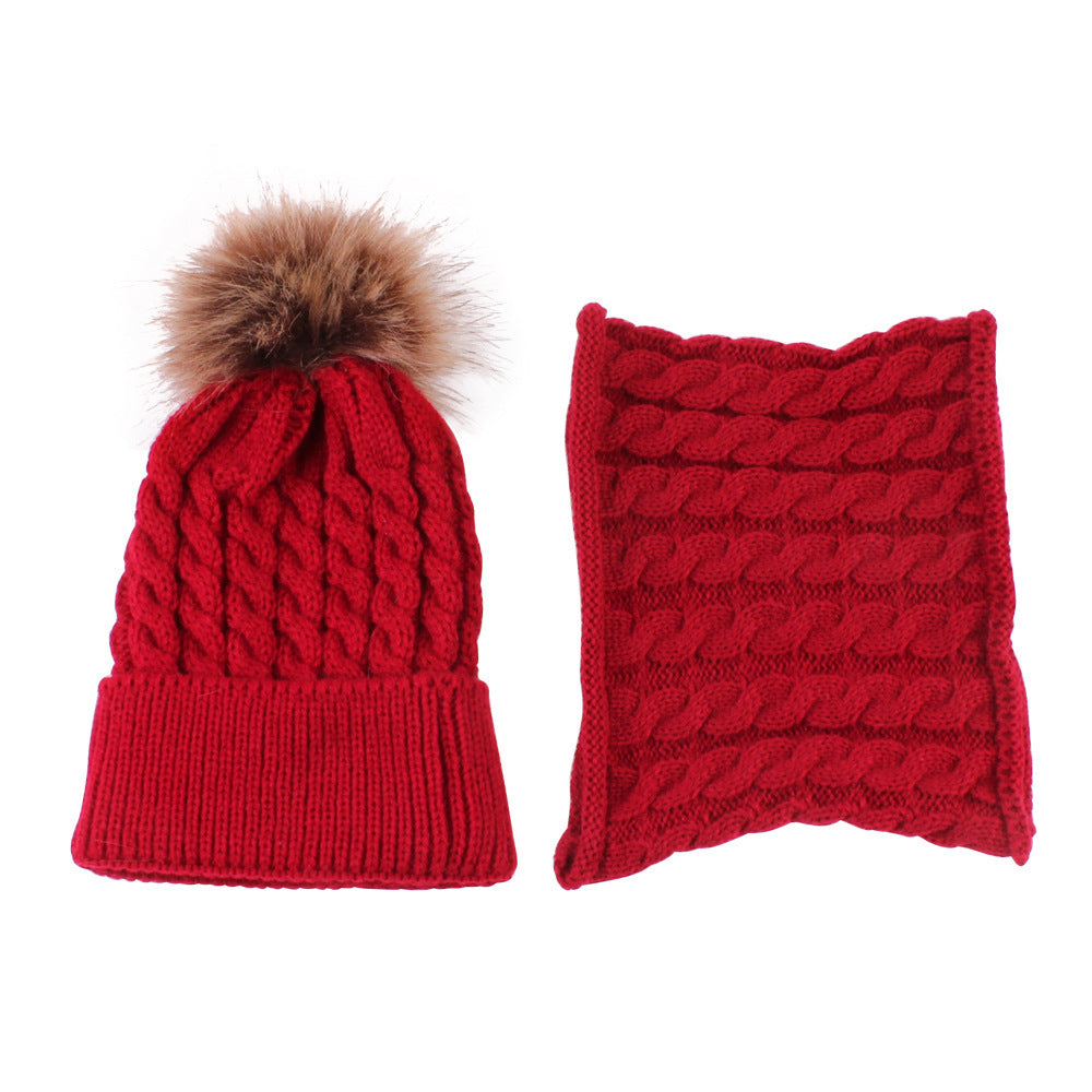 Knitted Cap and Scarf set